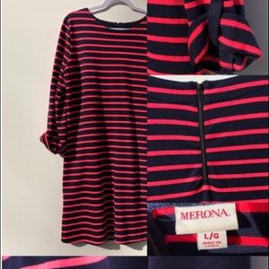 Merona Dresses - Merona pink and blue stripes dress Merona Dresses - Merona pink and blue stripes dress